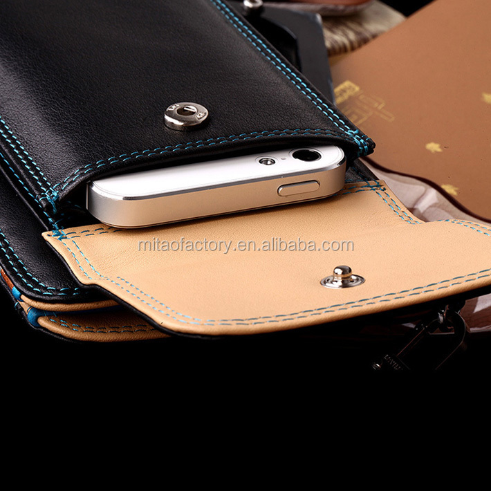 新しい男性の2015誕生日のギフトの革のバッグ男性用財布のための携帯電話でiphone6サムスン電子、 高級ブランド注4hangbag仕入れ・メーカー・工場