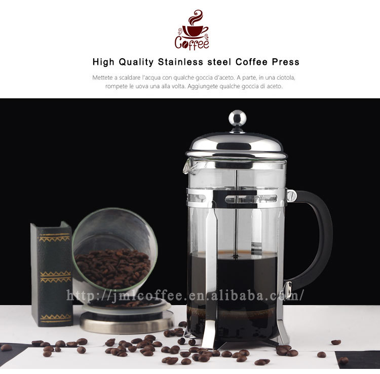 フレンチプレスのコーヒーと紅茶、 耐久性のあるプロスターリングcofee千ミリリットル、 シャンボールコーヒープレス仕入れ・メーカー・工場