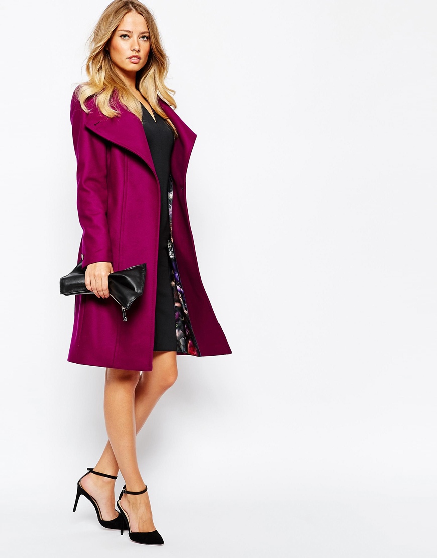 紫の色2015最新のコートのデザインスリムフィットdesing中国工場カシミヤロングコートレディースロングコートのデザイン仕入れ・メーカー・工場