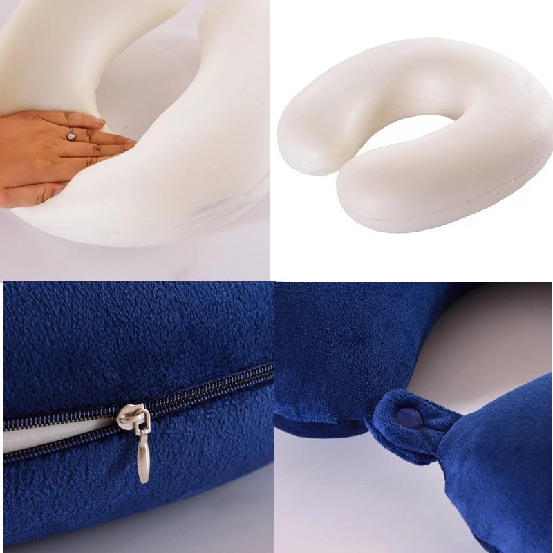 China Supplier Adult U Shaped Travel Pillow Memory Foam Slow Rebound Neck Pillow For Home 