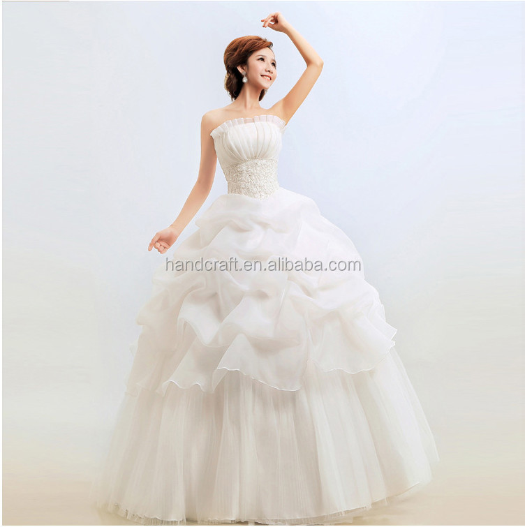 白いレースのウェディングドレスの花嫁衣装カスタムsize4681012141618+++++仕入れ・メーカー・工場
