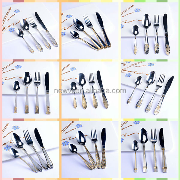 western cute stainless steel corn starch flatware for kitchen
