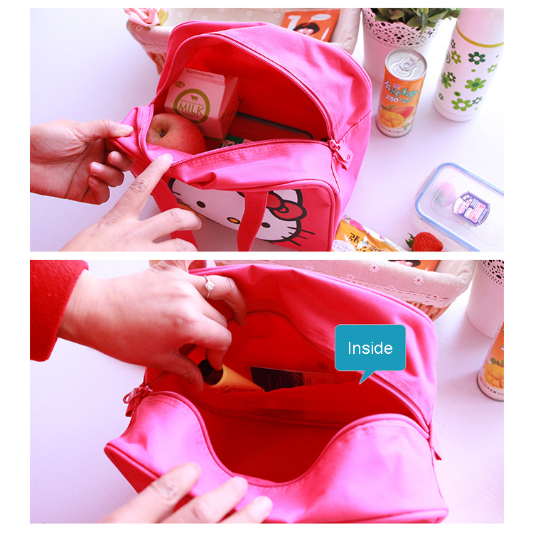 Cost Effective Hot Product Good Design Pink Lunch Box Thermal Bag