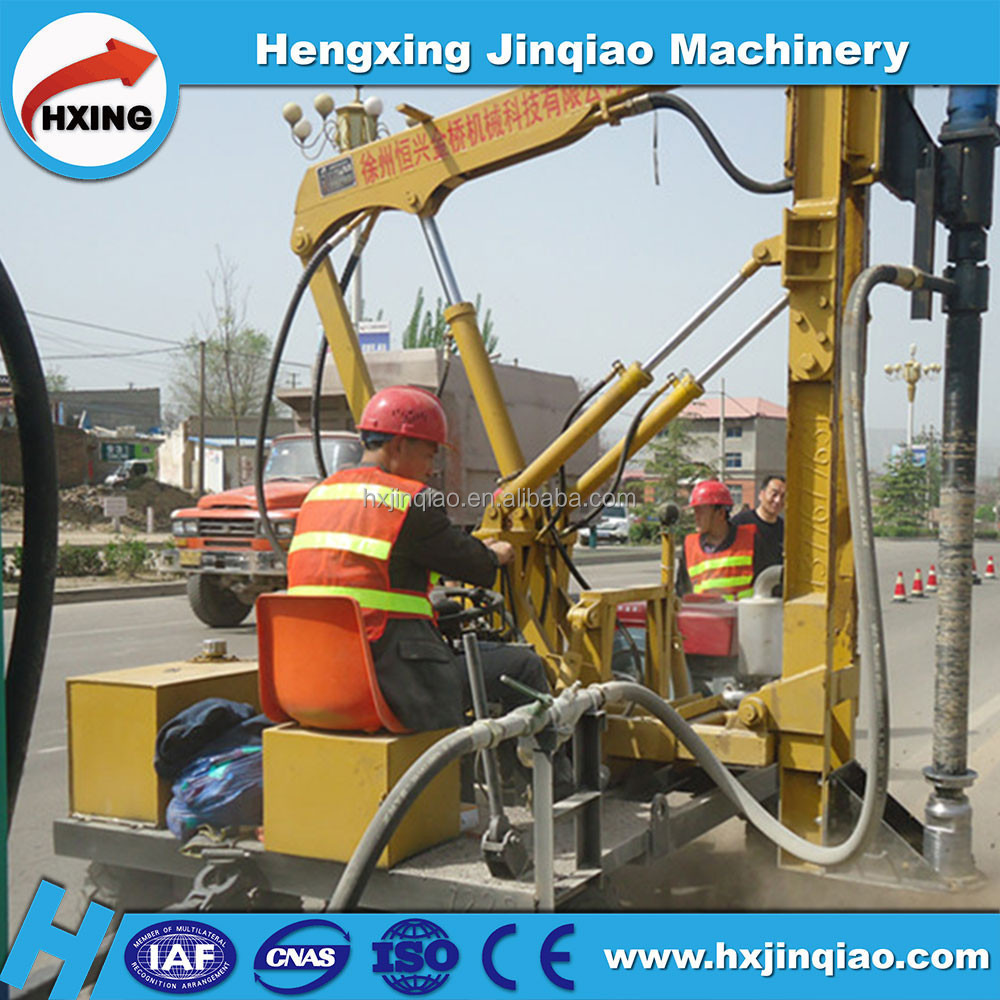 high quality highway crash barrier pile driver