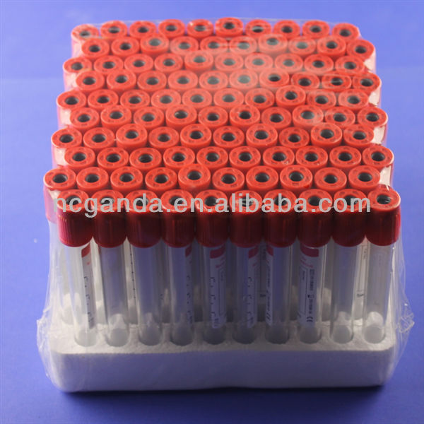赤いキャップ真空採血描画チューブプレーン血液チューブ仕入れ・メーカー・工場