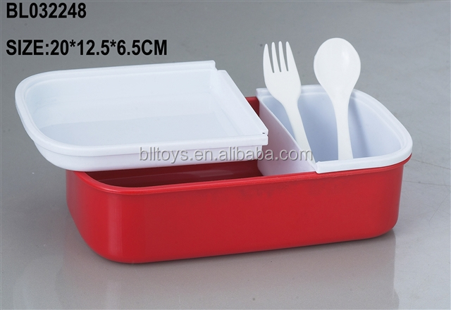 プラスチック製の弁当箱スプーンとフォークを使って問屋・仕入れ・卸・卸売り