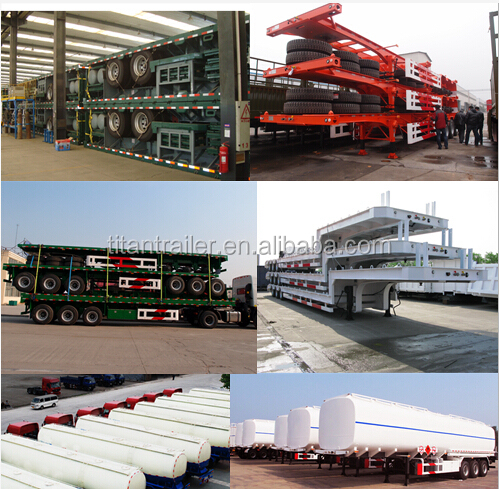 Shandong Heavy duty tri double axle trailer sale for big equipment transportation