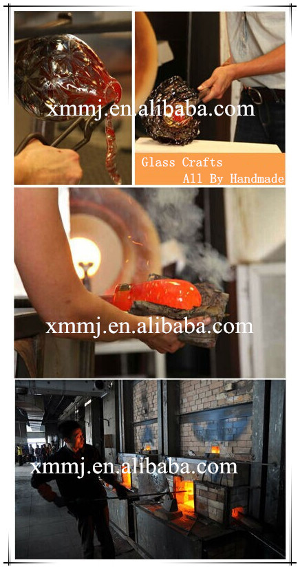 ホームテーブルトップデコレーション手吹きガラス装飾的なピンクのガラスボウルセット仕入れ・メーカー・工場