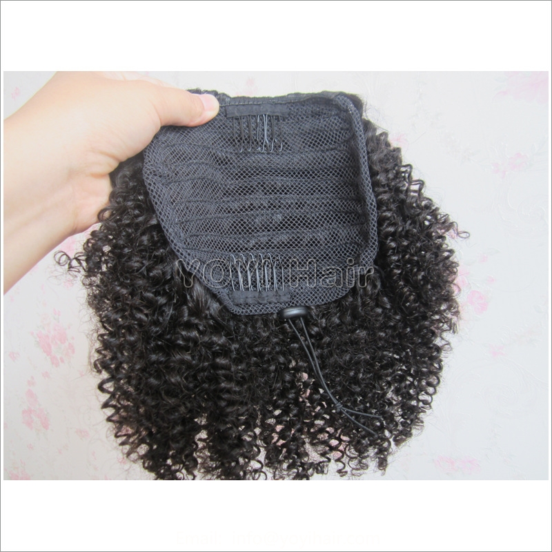 cheap brazilian human hair drawstring ponytail
