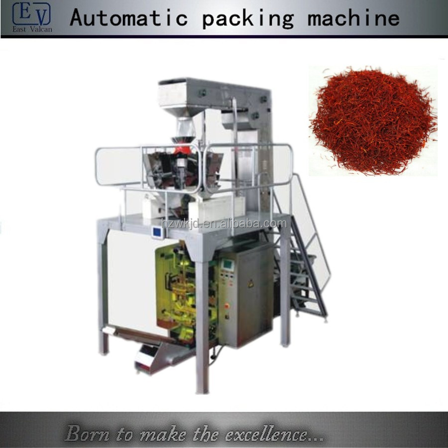Automatic form fill seal saffron pouch packing machine
