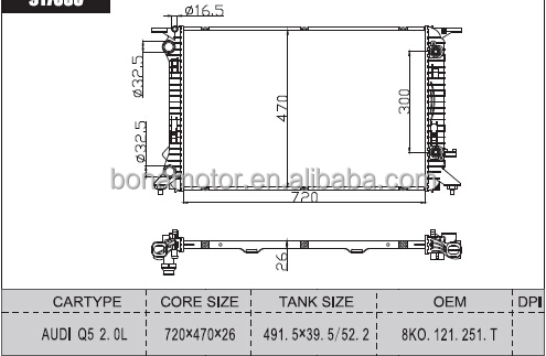 radiator for AUDI 8K0121251T  - .jpg