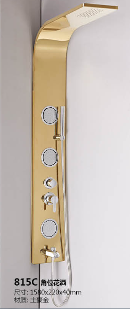 corner mounted shower panel