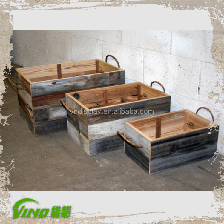 Stackable Crates Decorative Wooden Crates Distressed Wood Crate