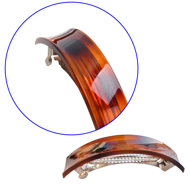 Tubular Barrette For Thick Hair Tortoise Shell Banana Hair Clips