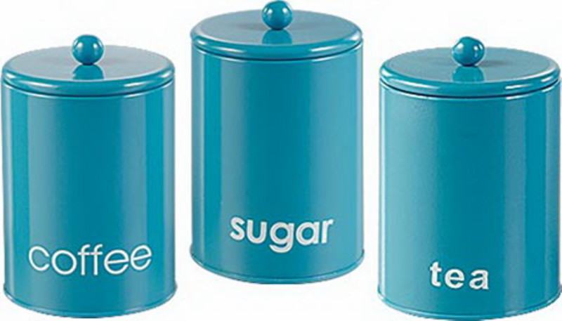 Blue Tea Coffee Sugar Jars The Table 3 Set Kitchen Canister Storage Tea Coffee Sugar Jars Red