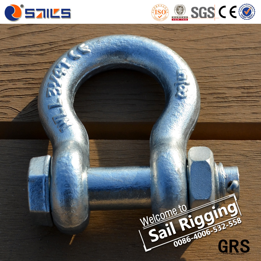 galvanized forged anchor g2130 bolt type shackle