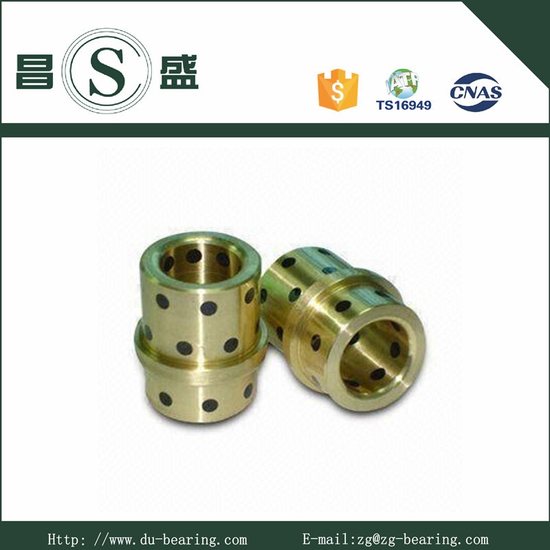 Oilless Self-Lubricating Flanged Graphite Brass Bushing for