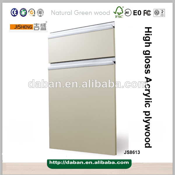 de alto brillo de madera contrachapada de acrílico para puertas de gabinete
