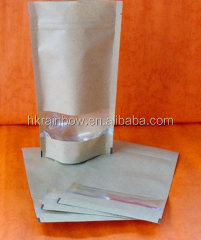 custom printed kraft paper&aluminum foil coffee tea bag packaging pouches