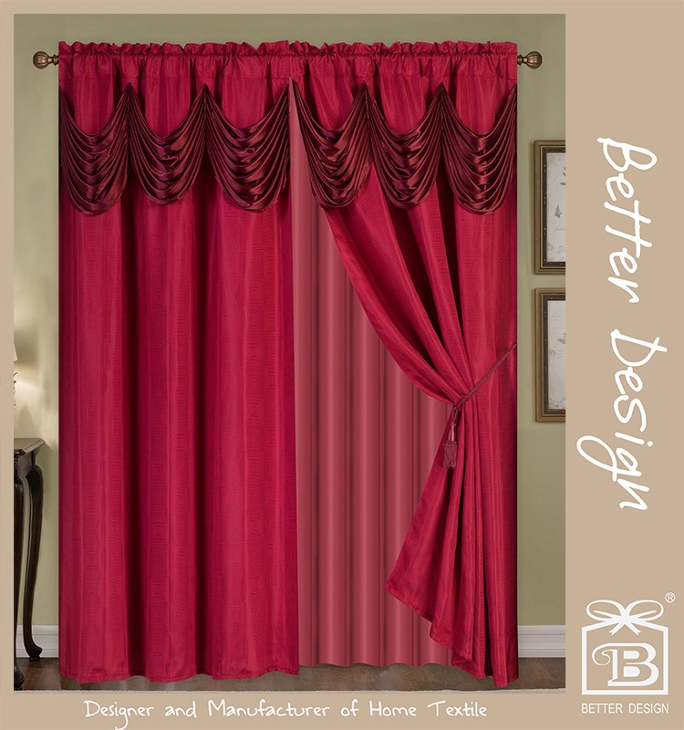 2 Pcs Jacquard Wholesale Home Goods Curtains And Drapes With