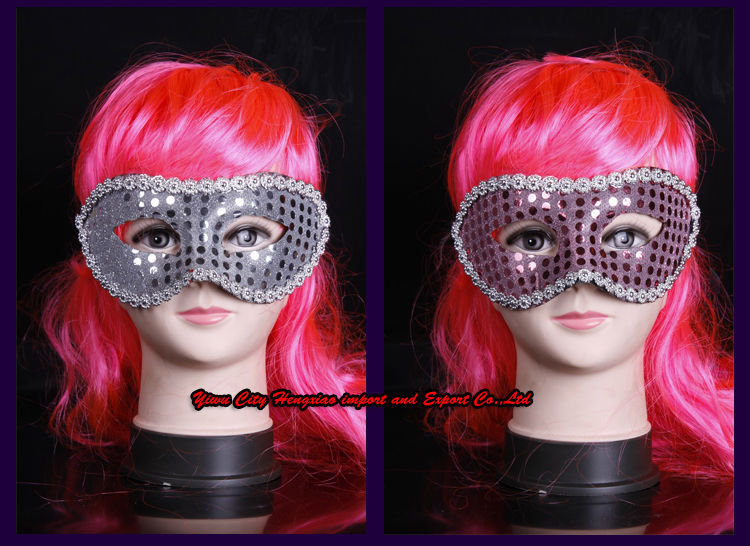 卸売カスタム2015新しいスパンコールレースが付いている仮面舞踏会のマスク仕入れ・メーカー・工場