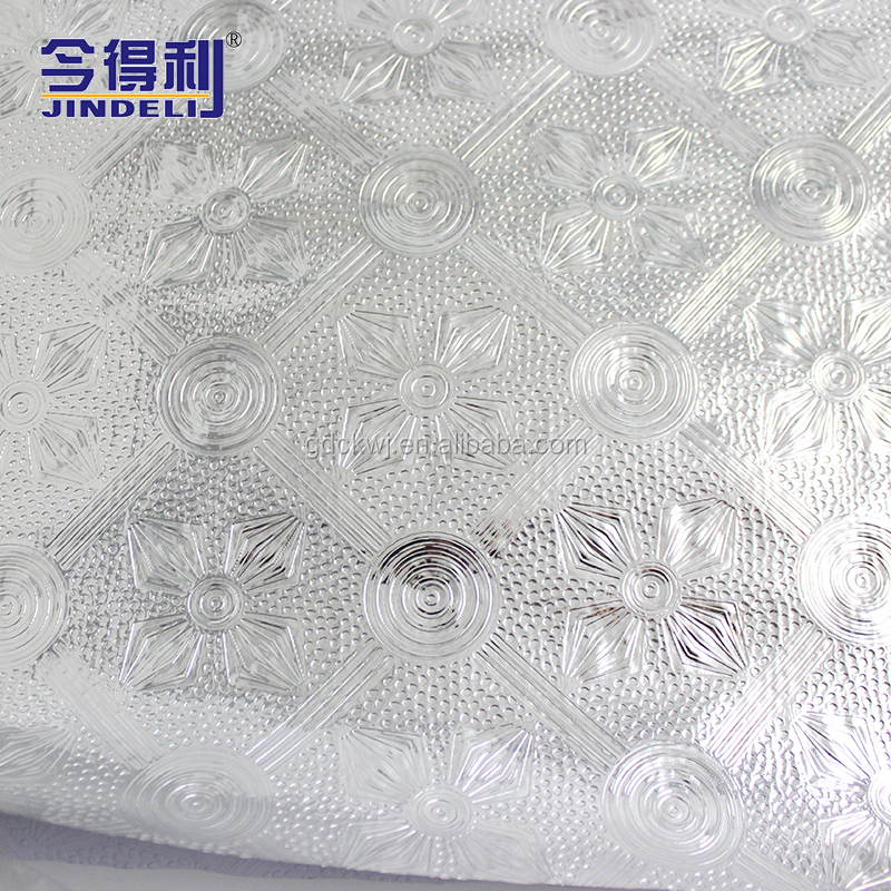 Free Sample 3D decorative sticking paper self adhesive wrapping aluminum foil paper for sale