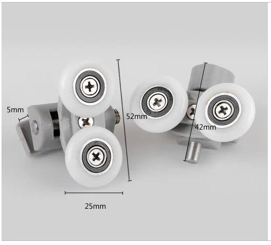 Description Picture 4 of item4 pairs can adjust High quality nylon shower door roller.sheave wheels