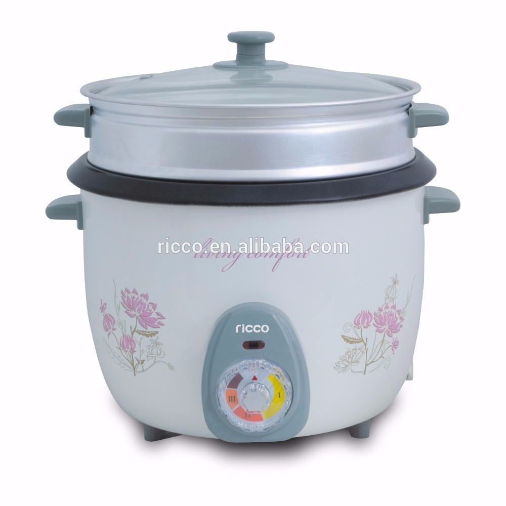 Electric Crispy Rice Cooker With Flower Graphics On Outer Body Buy