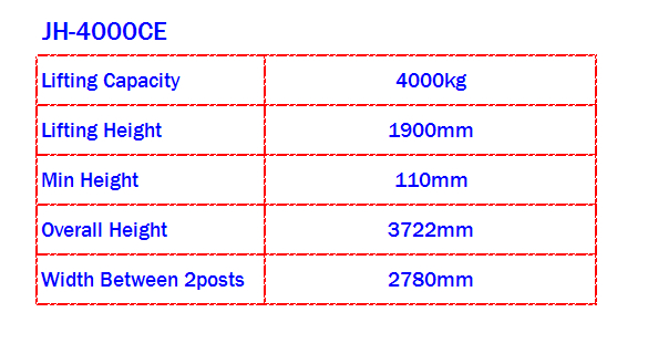 低価格4.0t明確な床2ポストjh-4000ce販売のためのリフト問屋・仕入れ・卸・卸売り
