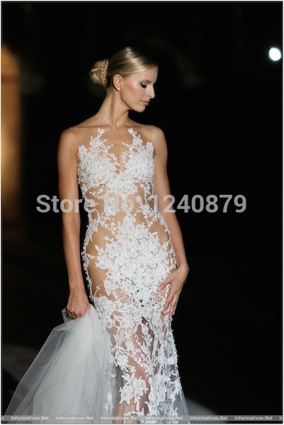 wedding dress see through