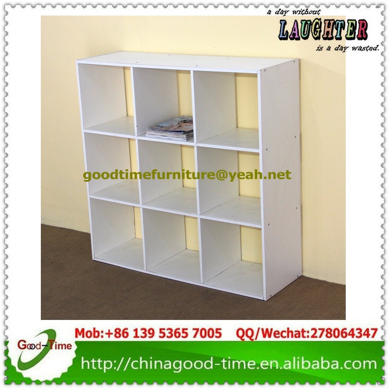 White Color 9 Cube Bookcase Furniture Wooden Bookshelf Buy