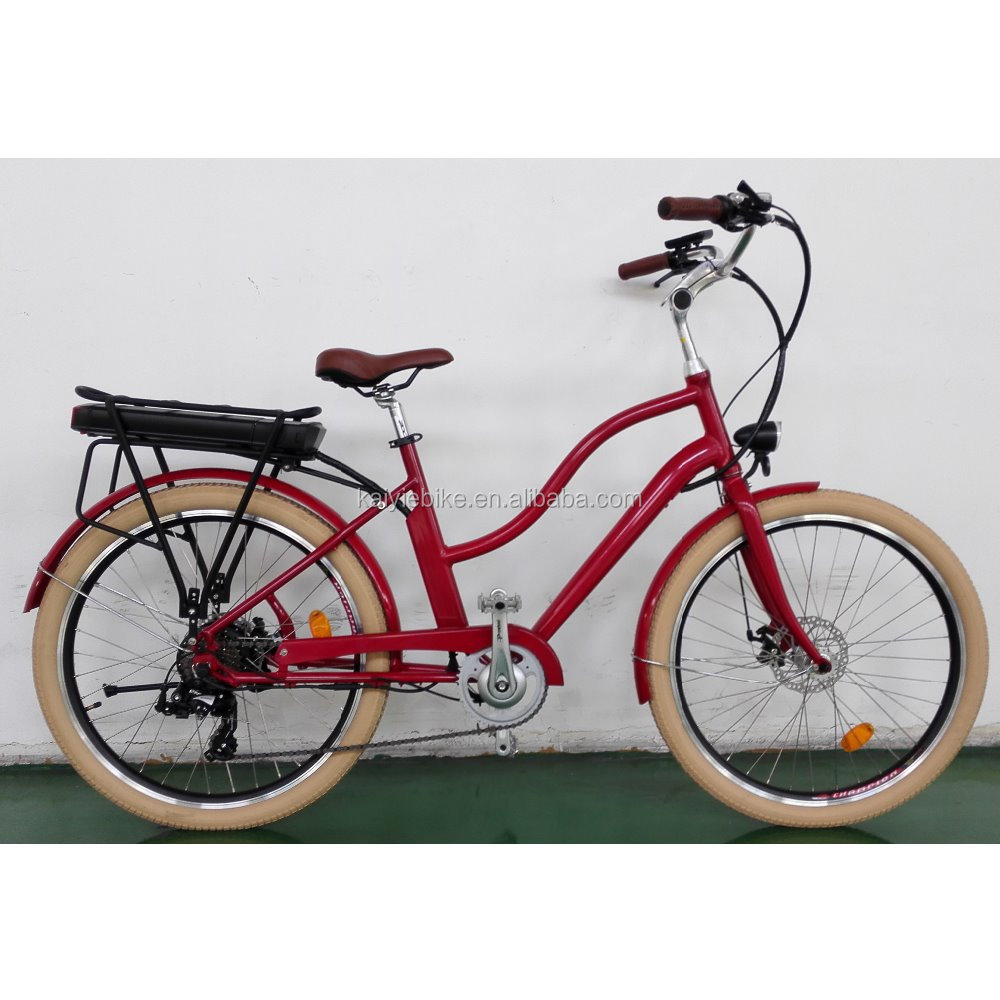 Beach Cruiser Fat Tire Electric Bike / 500w Green City Electric Bicycle