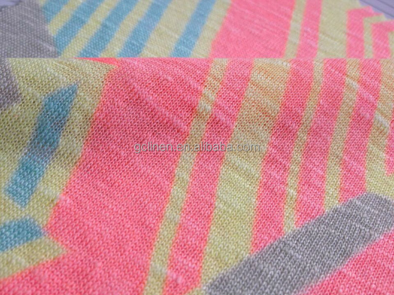 新しい80/20リネン綿プリントジャージは編物衣類カーテン寝具仕入れ・メーカー・工場