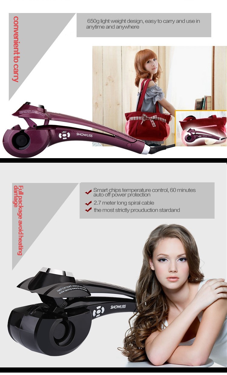 輸入ブラシ レス モーター高速加熱要素自動プロフェッショナル電気lcd ディスプレイ新しい髪カーラー 問屋・仕入れ・卸・卸売り