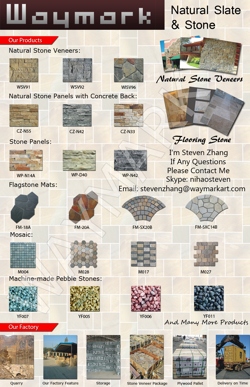 自然石を持つパネルコンクリートバックcz-n14br 問屋・仕入れ・卸・卸売り