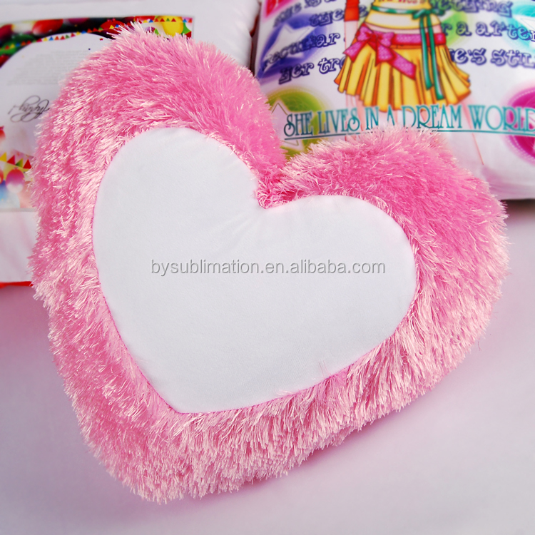 heart shaped plush pillow