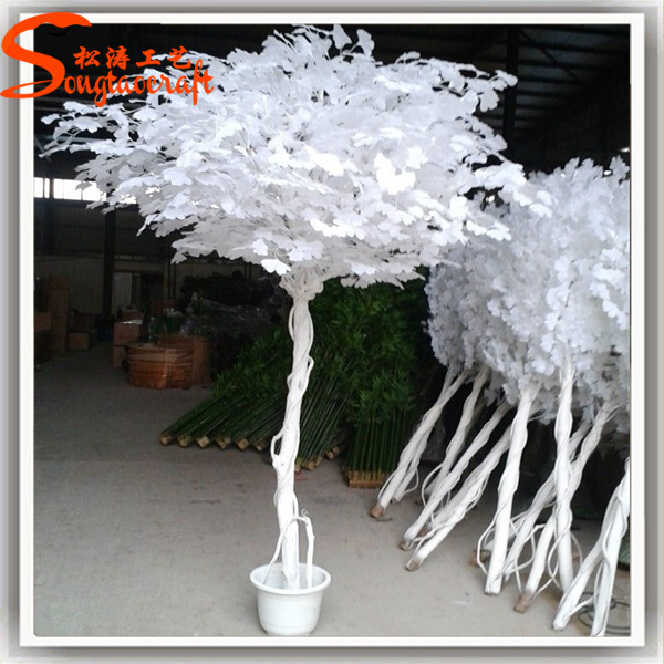 Plastic Artificial Fake White Birch Trees Ficus Wedding Trees