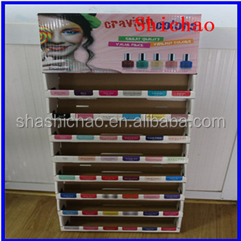 Paper floor display rack two sides cardboard shelf for chewing gum/chutty/cachou
