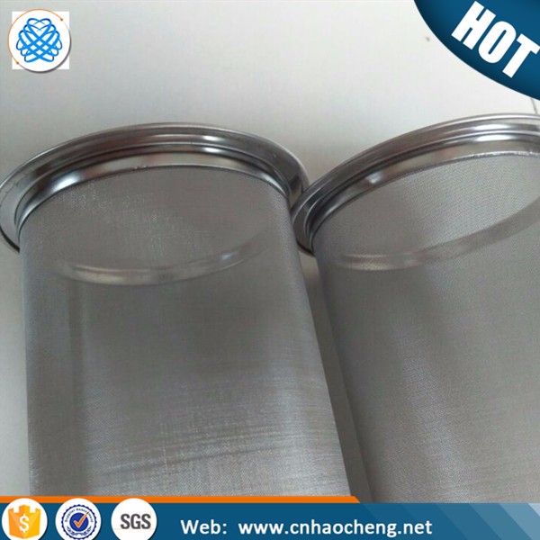 100 150 Micron Stainless Steel Cylindrical Wire Mesh Coffee Filter