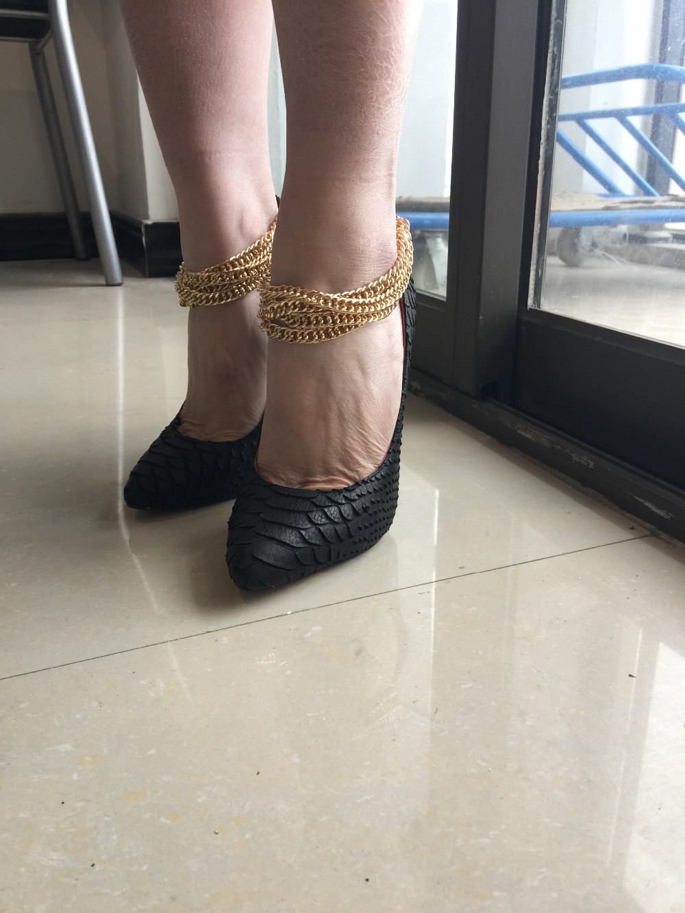OP90高ヒールファッション本革女性靴仕入れ・メーカー・工場