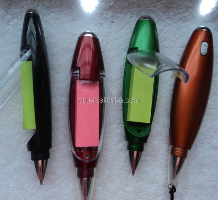 Mini led ball pen with Note Paper,note paper pen ,led pens問屋・仕入れ・卸・卸売り
