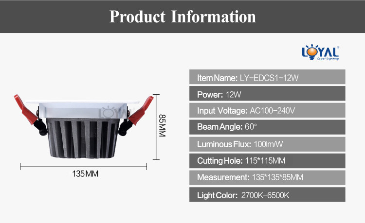 高ルーメンip20アルミbridgeluxのcob 15ワットハイパワーledダウンライト仕入れ・メーカー・工場
