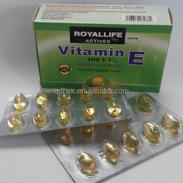 China natural vitamin e softgel price