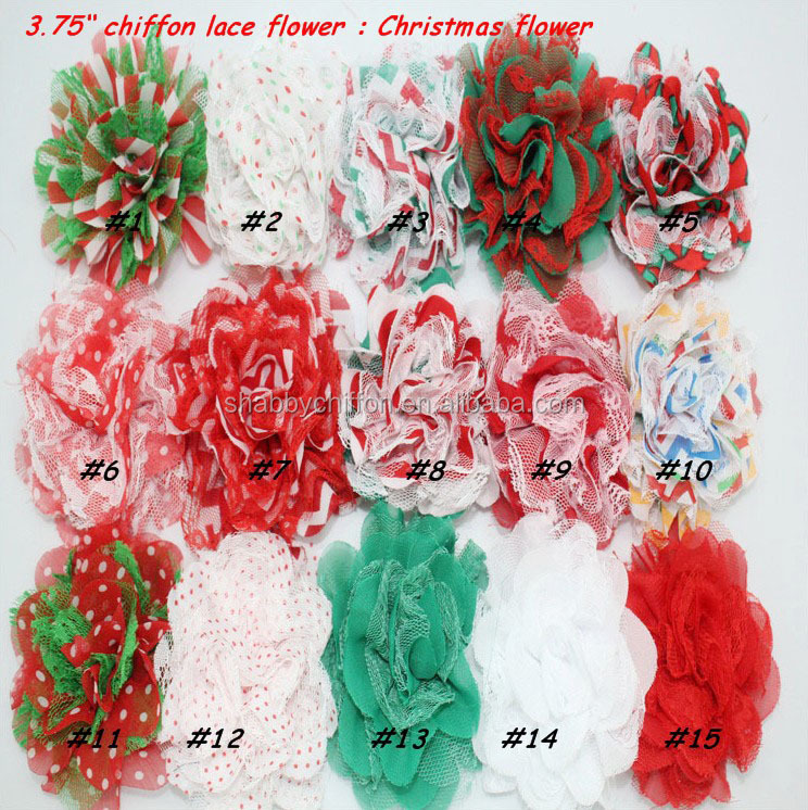 3''chiffonパール& ラインストーンルースflower~jones'sクリスマスクラッカー問屋・仕入れ・卸・卸売り