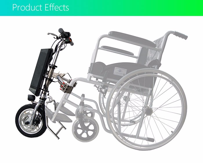 New Design 12" Hub Motor Wheelchair Front Drive Handcycle For Disabled