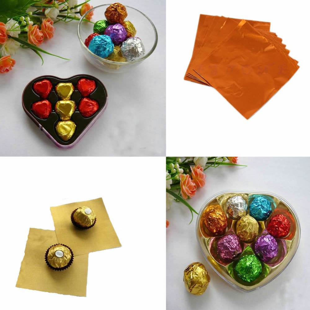 Купить 100шт квадратные конфеты бумаги сладости Шоколад на палочке ...