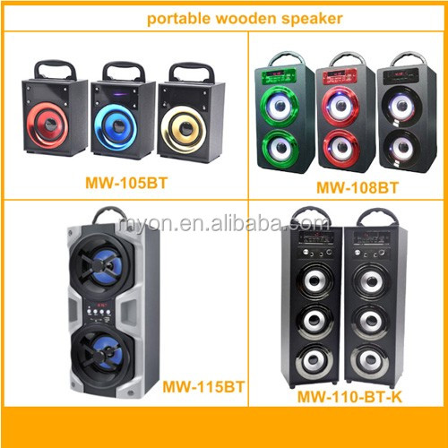 Portable wooden speaker