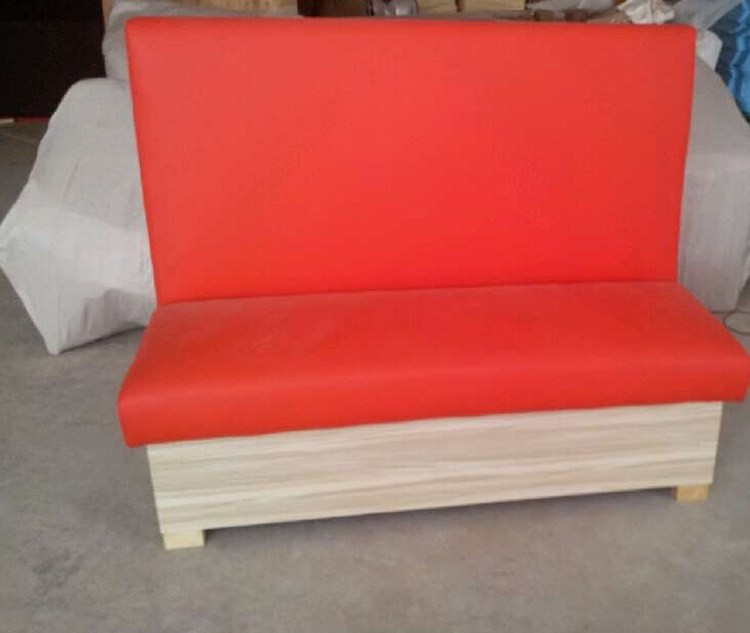 red leather booth