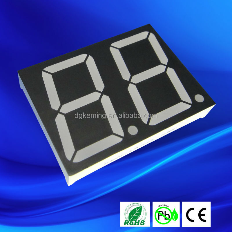 2 digits ultra amber 1.5 inch 7 segment led numeric display
