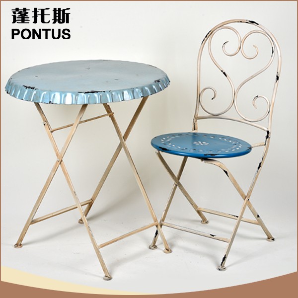 古典的なデザイン金属装飾テーブルと椅子鉄ガーデン家具仕入れ・メーカー・工場
